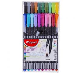 Набор капиллярных ручек 20 цв.Maped,0,4мм,европодвес