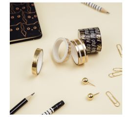 Набор клейких декоративных лент MESHU "Golden line", 4шт