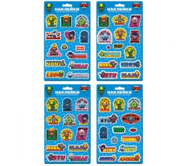 Наклейки Brawl Stars, объемные многоразовые, пакет, ассорти NA0010/NA0011/NA0012/NA0013