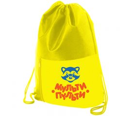 Мешок для обуви 1 отделение Мульти-Пульти "Приключения Енота", 340*420мм, карман на молнии, синий