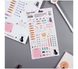 Наклейки бумажные для ежедневников MESHU "Right cat", европодвес MS_36971