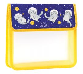 Папка для тетрадей 2 отделения А5 ArtSpace "Cosmo Cats", пластик, на липучке ПТ-95_42181