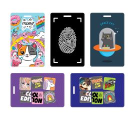 Обложка-карман для карты, пропуска, проездного OfficeSpace "Have Fun", 95*65мм, ПВХ, ассорти PC_5424