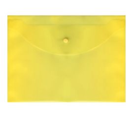 Папка с кнопкой  А4 Attomex полупрозрачная желтая