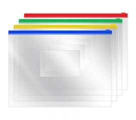 Папка-конверт на молнии OfficeSpace, А5, 120мкм, прозрачная ZB5_1780