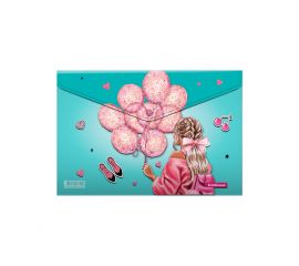Папка-конверт на кнопке пластиковая ErichKrause Girly Day, A4
