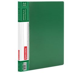 Папка с металлическим скоросшивателем и внутренним карманом BRAUBERG "Contract", зеленая, до 100 л.,