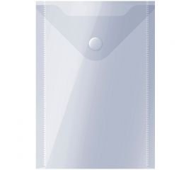 Папка-конверт на кнопке OfficeSpace, А6, 150 мкм, прозрачная