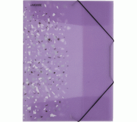 Папка на резинках A4 deVENTE сиреневая с паттерном