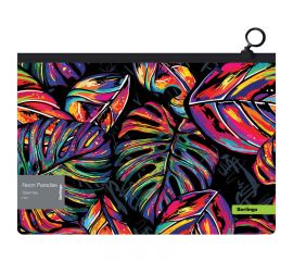 Папка-конверт на молнии Berlingo "Neon Paradise" A4, 180мкм, с рисунком ZBn_A4081