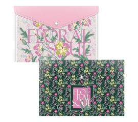 Папка с кнопкой А4 ErichKrause Floral Soul непрозрачная ассорти