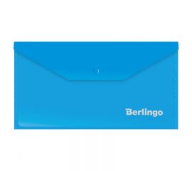 Папка-конверт на кнопке Berlingo, C6, 180 мкм, синяя