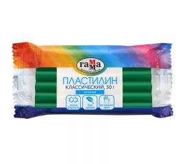 Пластилин Гамма "Классический", зеленый, 50г