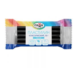 Пластилин Гамма "Классический", черный, 50г