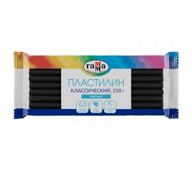 Пластилин Гамма "Классический", черный, 250г