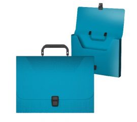 Портфель пластиковый А4, 1 отделение ErichKrause Diagonal Vivid. бирюзовый