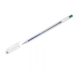 Ручка гелевая CROWN зеленая, толщина письма 0,5