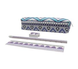 Пенал-косметичка  с наполнением BRAUBERG в ассорт. 19*4*3см