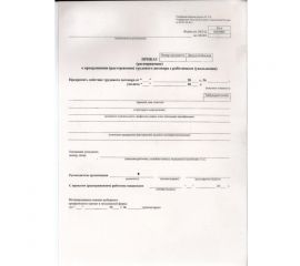 Приказ о прекращении