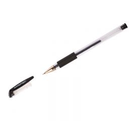 Ручка гелевая OfficeSpace черная, 0,5мм, грип