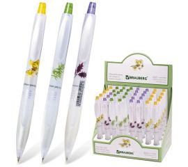 Ручка шариковая Brauberg авт."Herb Time",рез.держ.