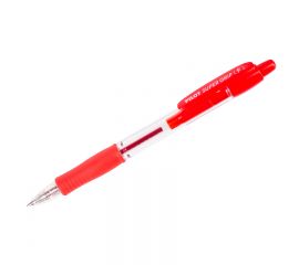 Ручка шариковая автоматическая Pilot "Super Grip" красная, 0,7мм, красный грип BPGP-10R-F-R