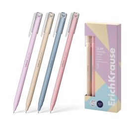 Ручка шариковая синяя 0,7 мм ErichKrause Slim Stick Tiramisu /12/144