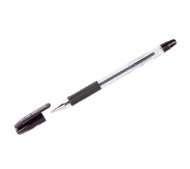 Ручка шариковая PILOT 0,5мм, черная, с резиновым упором