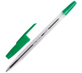 Ручка шариковая Brauberg "Line"прозрачная,зеленая
