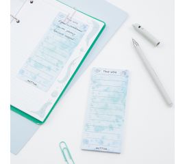 Самоклеящийся блок MESHU "Color splash", 140*60мм, 50л., европодвес, Mint memo notes MS_87774