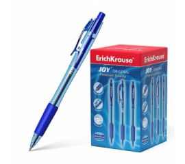 Ручка шариковая синяя автоматическая 0,7 мм одноразовая грип ErichKrause JOY Original