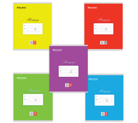 Тетрадь 12 л линия косая,частая BRAUBERG,мел.картон,офсет,ассорти зеленых нет