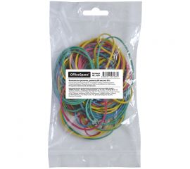 Банковская резинка 50г OfficeSpace, диаметр 60мм, ассорти