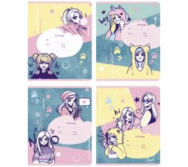 Тетрадь 18л., линия BG "Привет-привет!", блестки Т5ск18_бл 10006