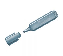 Текстовыделитель Faber-Castell "TL 46 Metallic", мерцающий синий, 1-5мм 154647