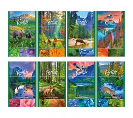 Блокнот А6 32 л на скрепке ассорти БИ ДЖИ