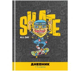 Дневник 1-4 кл. 48л. (твердый) ArtSpace "Skate all day", матовая ламинация, выб. лак Дм48т_44262