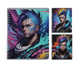 Тетрадь 60 л А5 клетка спираль "Яркие парни"