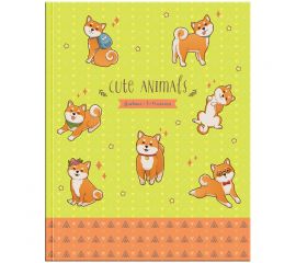 Дневник 1-4 кл. 48л. ЛАЙТ "Рисунки. Pretty corgi", матовая ламинация, выборочный УФ-лак, блестки Дм4