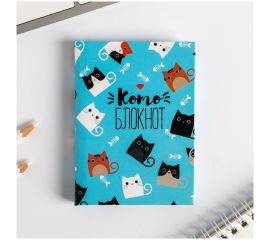 Блокнот А7 64л. ArtFox "Котоблокнот", глянцевая ламинация