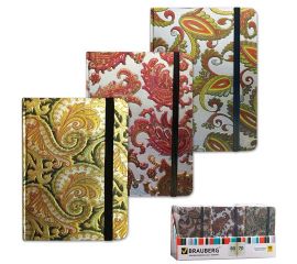 Блокнот А7+,80л,Brauberg,дизайн-обложка,фольга,резинка