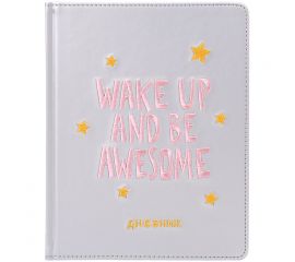 Дневник 1-11 кл. 48л. (твердый) Greenwich Line "Wake up", иск.кожа, вышивка, тон. блок, ляссе DSK_33