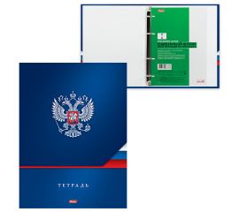 Тетрадь на кольцах БОЛЬШОГО ФОРМАТА (225х300 мм) А4, 160 л., обложка ламинированный картон, клетка,