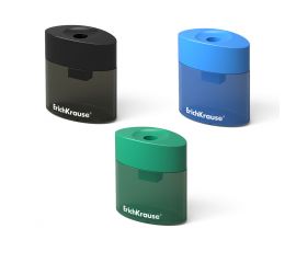 Точилка пластиковая ErichKrause Smart & Sharp, Classic, с контейнером, ассорти