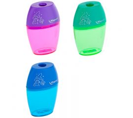 Точилка пластиковая Maped "Shaker", 1 отверстие, контейнер, ассорти 534753