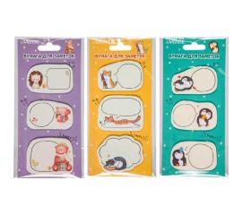 Бумага для заметок с/к "deVENTE. Cat, Penguin, Hedgehog" 55x55мм 3x20л