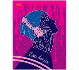 Дневник 1-11 кл. 40л. (твердый) Hatber "Незнакомка", матовая ламинация, 3D-фольга 40ДТ5лофВ_26140