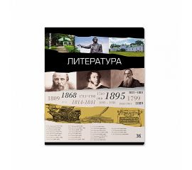 Тетрадь предметная 36 л А5 линия скоба "Timeline" - Литература