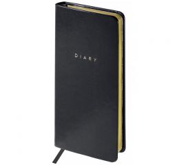 Еженедельник недатированный, карманный, 64л., кожзам, OfficeSpace "Windsor", черный, зол. срез