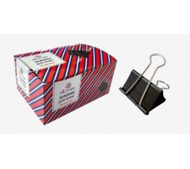 Зажимы для бумаг 75 мм (6 шт) черные в картонной коробке Attomex/48